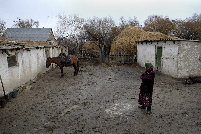 A Muddy Courtyard, Kyrgyzstan