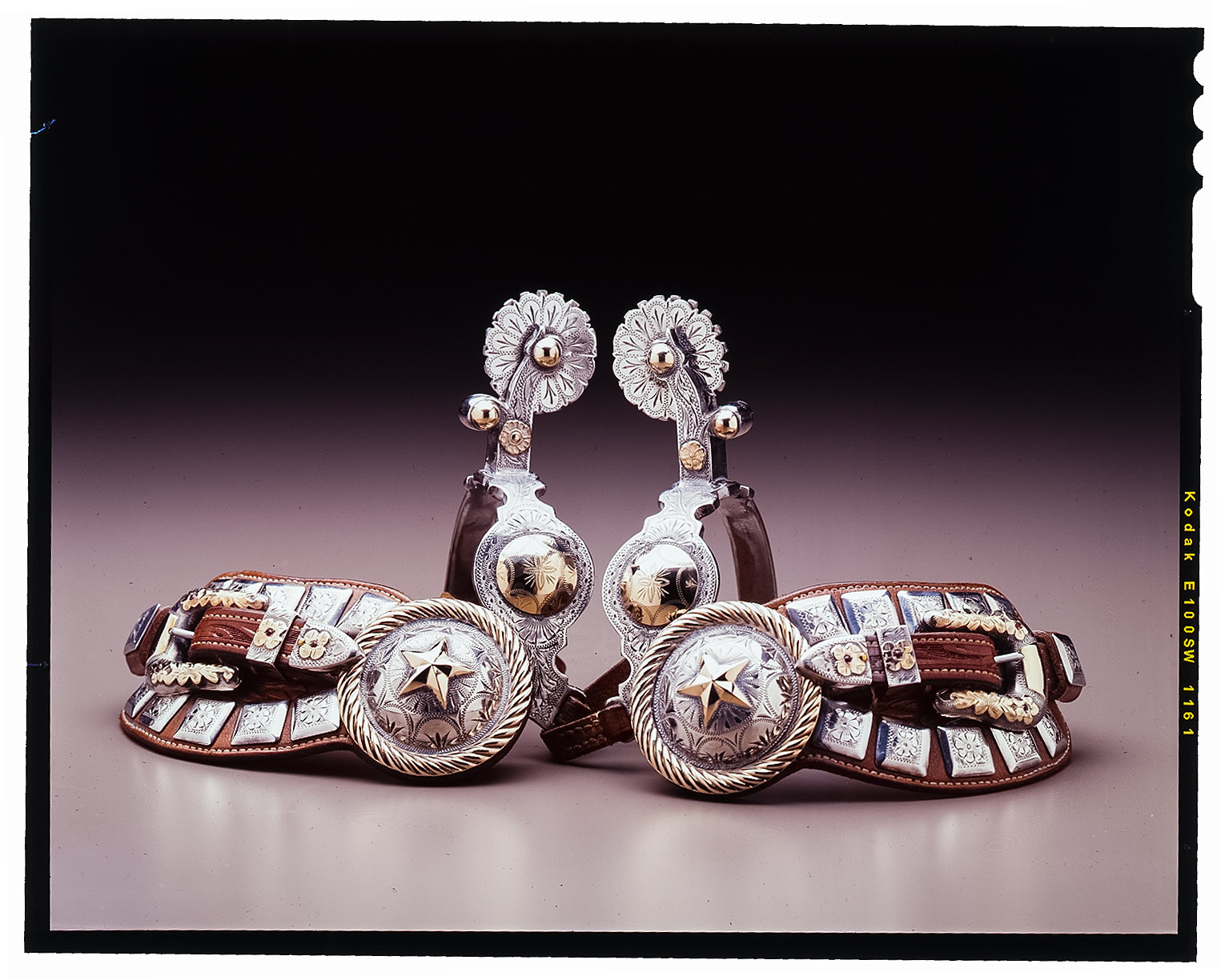 Olsen-Nolte, San Fransisco.- Drop-shank parade spurs  c. 1940s