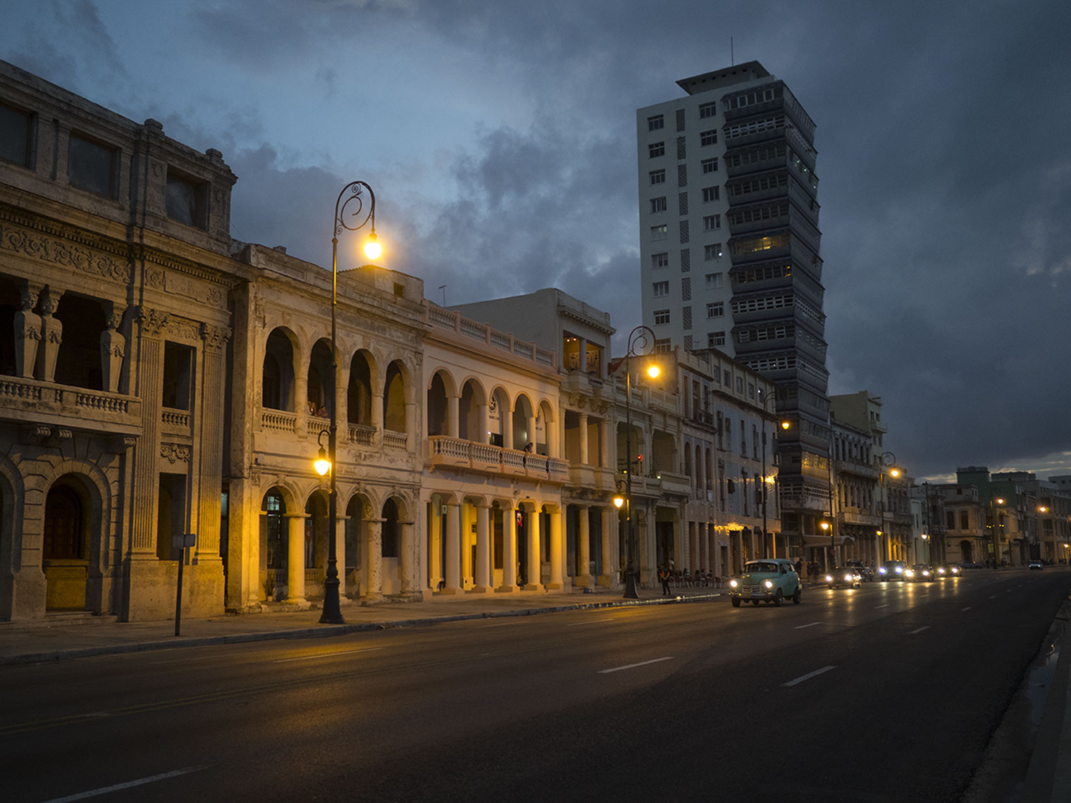 The Malecon at night, Havana