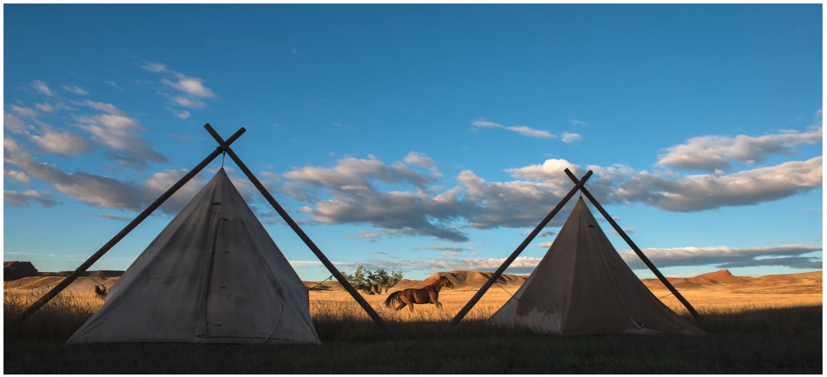 Teepees and Horses #2, Willow Creek Ranch, Wyoming